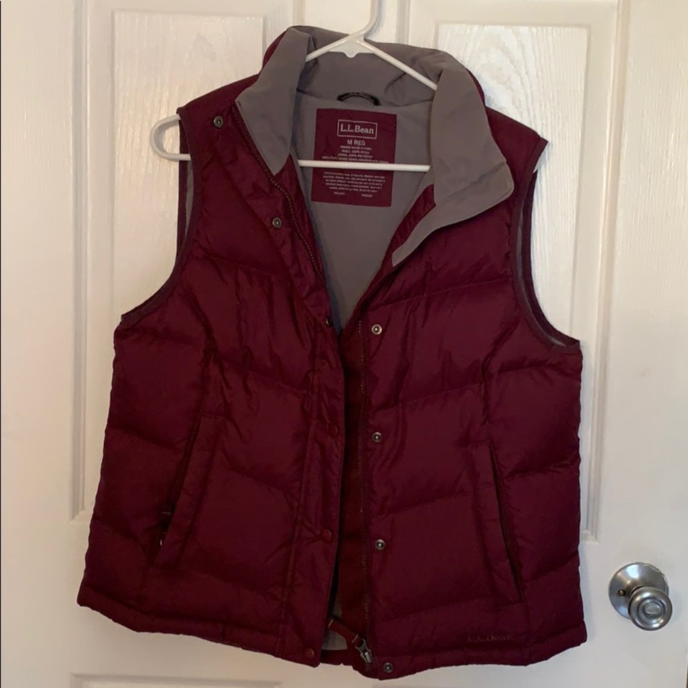 Beautiful Plum Colored LL Bean Down Vest!